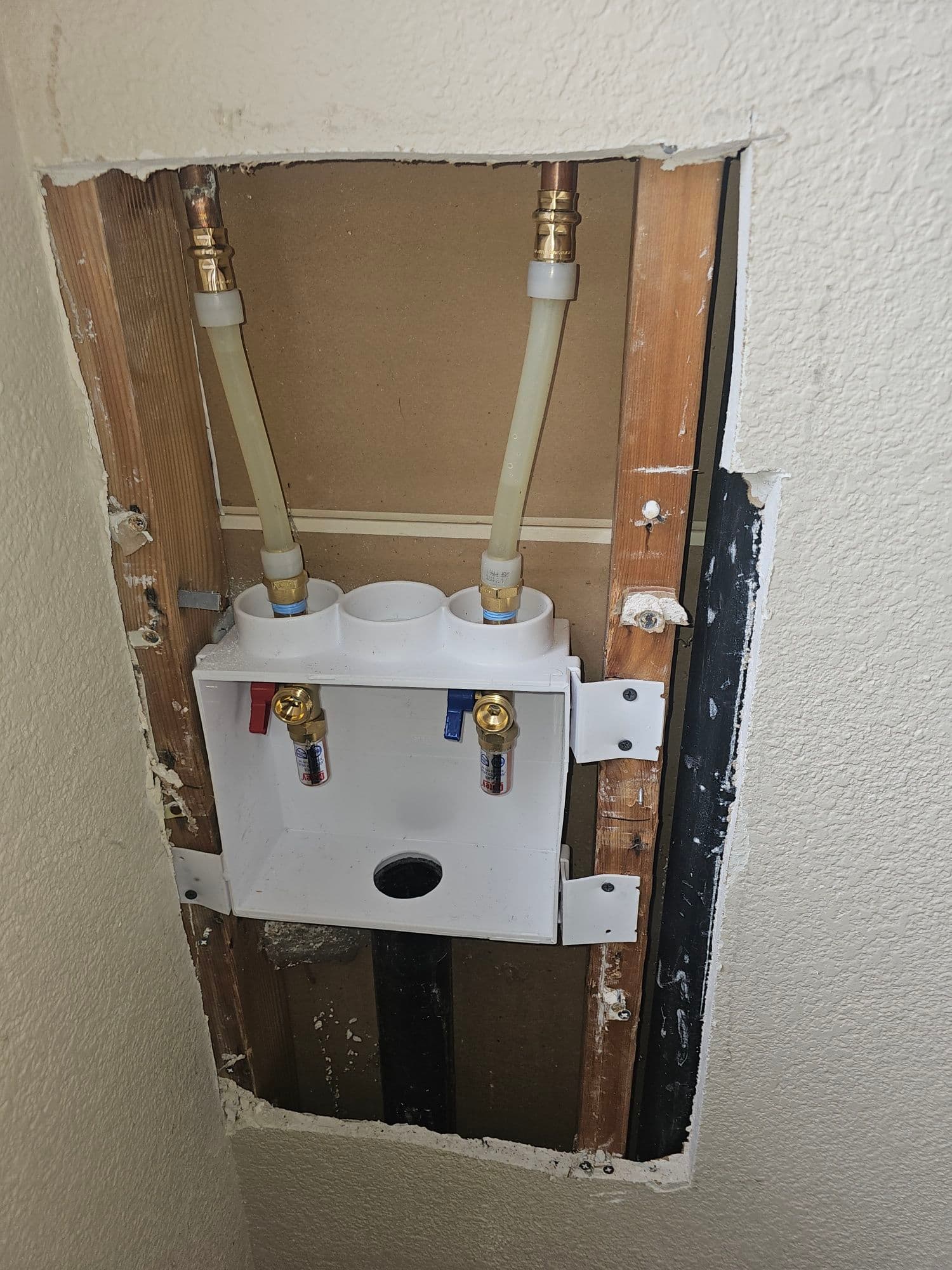 Gallery photos for New Washer Box Installation: Image #1